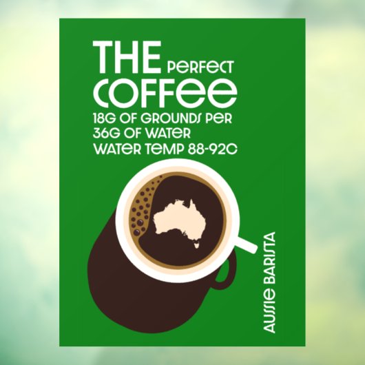 Aussie Baristas Raamsticker (Vel 3)