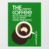 Aussie Baristas Raamsticker (Vel)