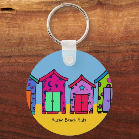 Aussie Beach Huts sleutelhanger (Voorkant)