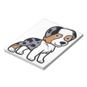 aussie blue merle cartoon notitieblok (Linkerzijde)