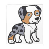 aussie blue merle cartoon notitieblok (Voorkant)