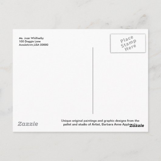 Aussie Blue Merle Dog Bedankt Briefkaart (Achterkant)