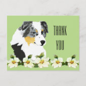 Aussie Blue Merle Dog Bedankt Briefkaart (Voorkant)