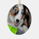 aussie blue merle puppy.png keramisch ornament (Rechts)