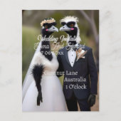Aussie Bruiloft Australische Emus, Bruiloft Briefkaart (Voorkant)