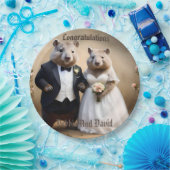 Aussie Bruiloften Australische Wombats, bruiloft Papieren Bordje (Feest)