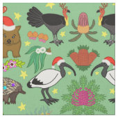 Aussie Christmas Fabric Stof (Close Up)