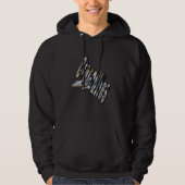 Aussie Crocodile Logo en Croc, Mannen zwarte heide Hoodie (Voorkant)