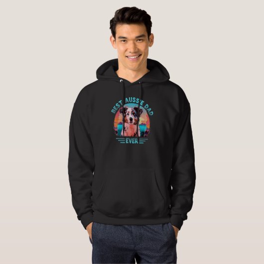 Aussie DAD Australian Shepherd 2 Hoodie (Voorkant volledig)