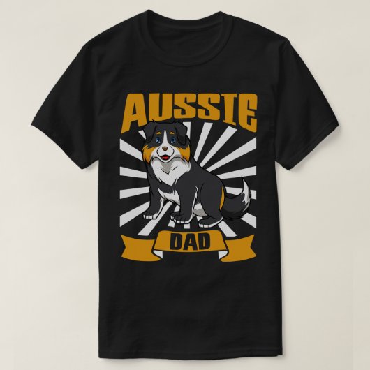 Aussie Dad Australian Shepherd T-shirt (Design voorkant)