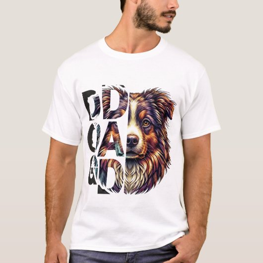 Aussie Dad - Australian Shepherd T-shirt (Voorkant)