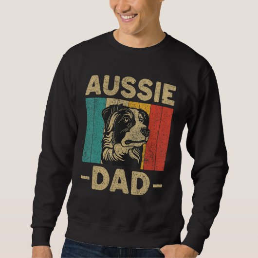 Aussie Dad  Retro Australian Shepherd Trui (Voorkant)