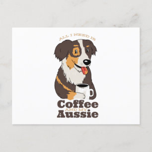 Aussie Dog Coffee Briefkaart