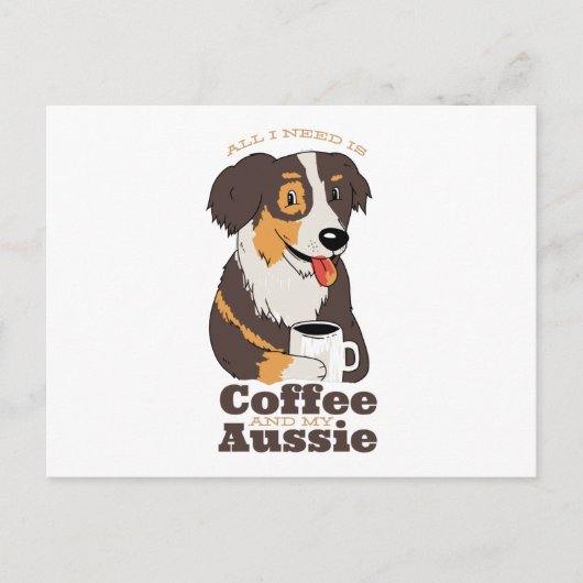 Aussie Dog Coffee Briefkaart (Voorkant)