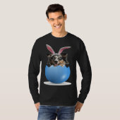 Aussie Dog  Easter Bunny Egg Hunt Australian Sheph T-shirt (Voorkant volledig)