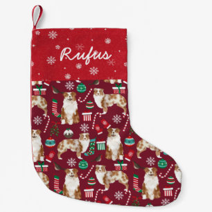 Aussie Dog Kerstmis Naam Stocking Kleine Kerstsok