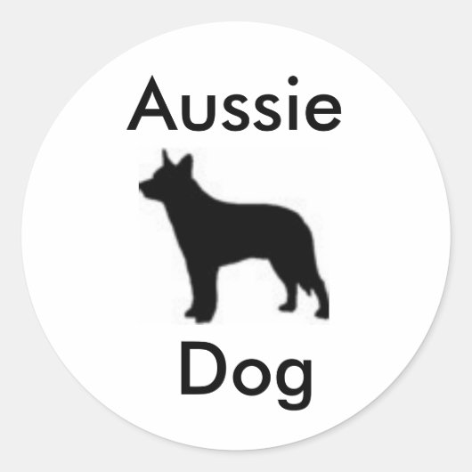 Aussie Dog Ronde Sticker (Voorkant)