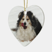 Aussie Dog Tongue Keramisch Ornament (Links)
