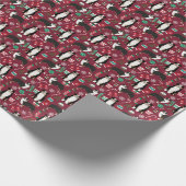 Aussie Dog Tricolored Kerstfeestdag Cadeaupapier (Hoek)