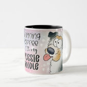 Aussie Doodle Coffee Morning Tweekleurige Koffiemok (Voorkant rechts)