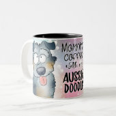 Aussie Doodle Coffee Morning Tweekleurige Koffiemok (Voorkant links)