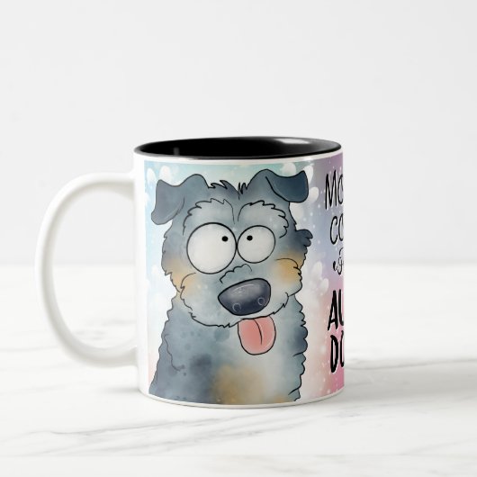Aussie Doodle Coffee Morning Tweekleurige Koffiemok (Links)