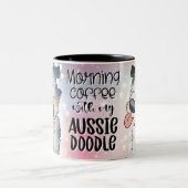 Aussie Doodle Coffee Morning Tweekleurige Koffiemok (Center)