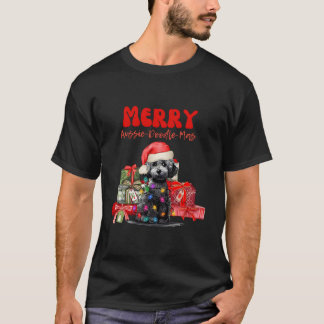 Aussie Doodle vrolijke Aussie-Doodle Kerstman T-shirt