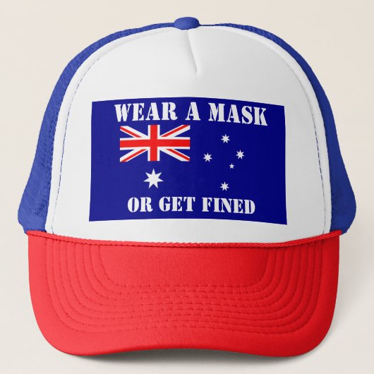 AUSSIE DRAAG EEN MASKREGEL TRUCKER PET (Voorkant)