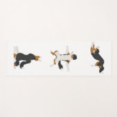 Aussie driekleur. Australian Shepherd hond yoga Yogamat (Voorkant (horizontaal))