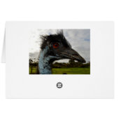 Aussie Emu Attractie,Verjaardagskaart (Achterkant Horizontaal)