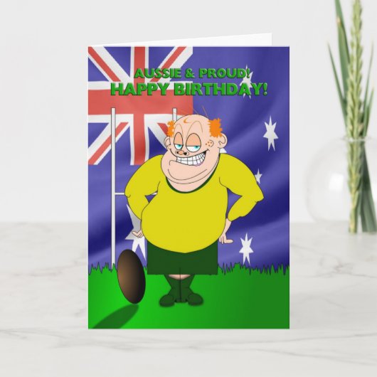 Aussie en de Trotse Kaart van de Verjaardag van (Voorkant)