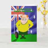 Aussie en de Trotse Kaart van de Verjaardag van (Gele Bloem)