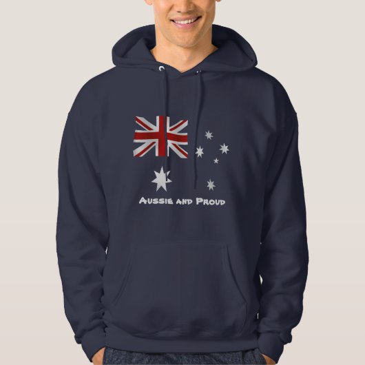 Aussie en Proud Mannen hoodie (Voorkant)