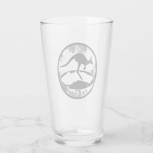 Aussie Explorer in grunge Glas (Achterkant)