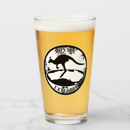 Aussie Explorer in grunge Glas (Voorkant gevuld)