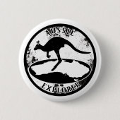 Aussie Explorer in grunge Ronde Button 5,7 Cm (Voorkant)