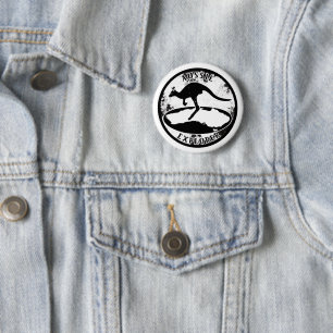 Aussie Explorer in grunge Ronde Button 5,7 Cm
