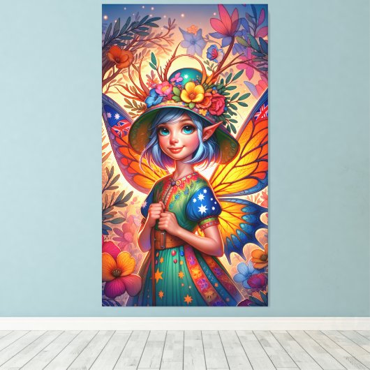 Aussie Fairy Canvas Afdruk (Insitu (Houten vloer))