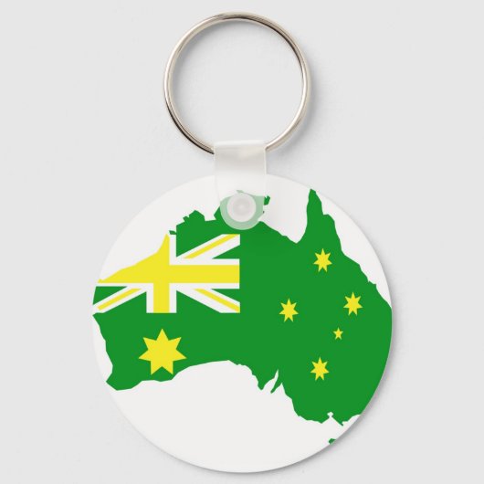 Aussie Flag Map Sleutelhanger (Voorkant)