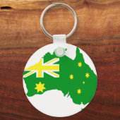 Aussie Flag Map Sleutelhanger (Voorkant)