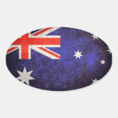 Aussie Flag Ovale Sticker (Voorkant)