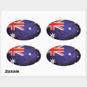 Aussie Flag Ovale Sticker (Vel)