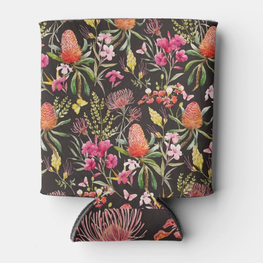 Aussie Flora: Tropische Waterverf fusie Blikjeskoeler (Voorkant)