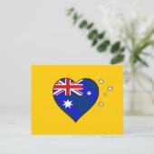 Aussie hart Australië Aussie Oi Love Briefkaart (Staand voorkant)