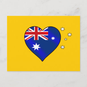 Aussie hart Australië Aussie Oi Love Briefkaart