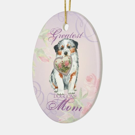 Aussie Heart Mam Ceramic Ornament (Links)