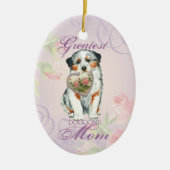 Aussie Heart Mam Ceramic Ornament (Voorkant)