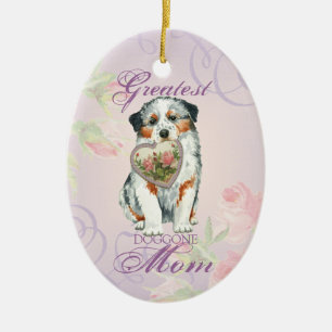 Aussie Heart Mam Ceramic Ornament