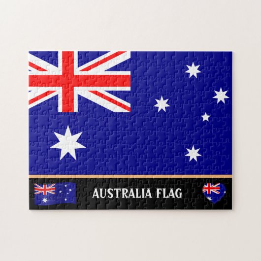 Aussie Hearts & Australische vlag / Australië Legpuzzel (Horizontaal)